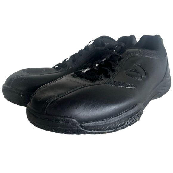 BUTTERFLY Lezoline Low Top Tennis Shoes US 12 EU 49 Black Leather Ping Pong - Picture 1 of 10